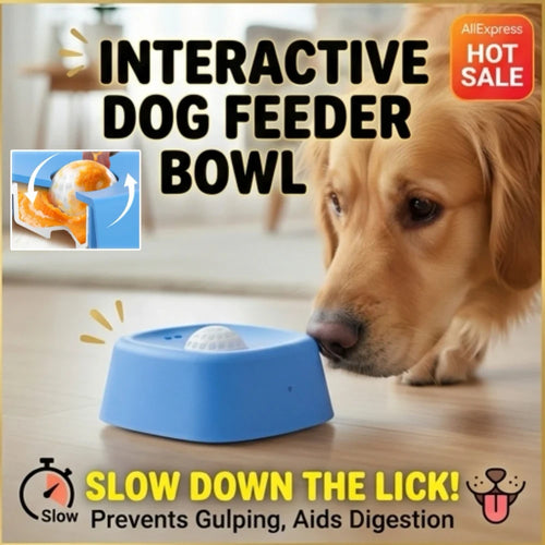 Anti-Skid Dog Treat Dispensing Bowl