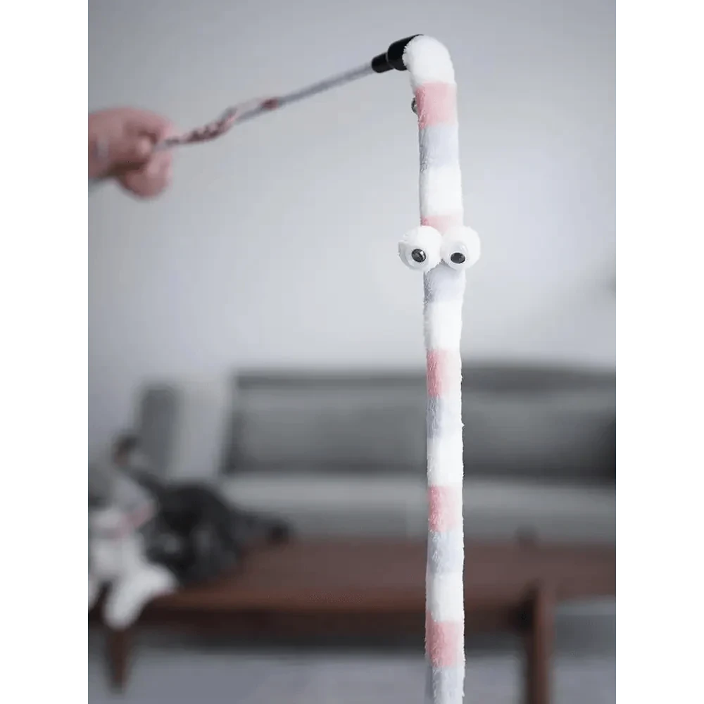 Colorful Rod Wand Feather Teaser Exerciser For Cats Soft Funny Interactive Toy For Pets Cute Cat Accessories