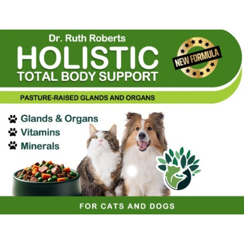 PRE-ORDER Holistic Total Body Support — Daily Multivitamin & Pasture-Raised Glandular Blend for Dogs & Cats